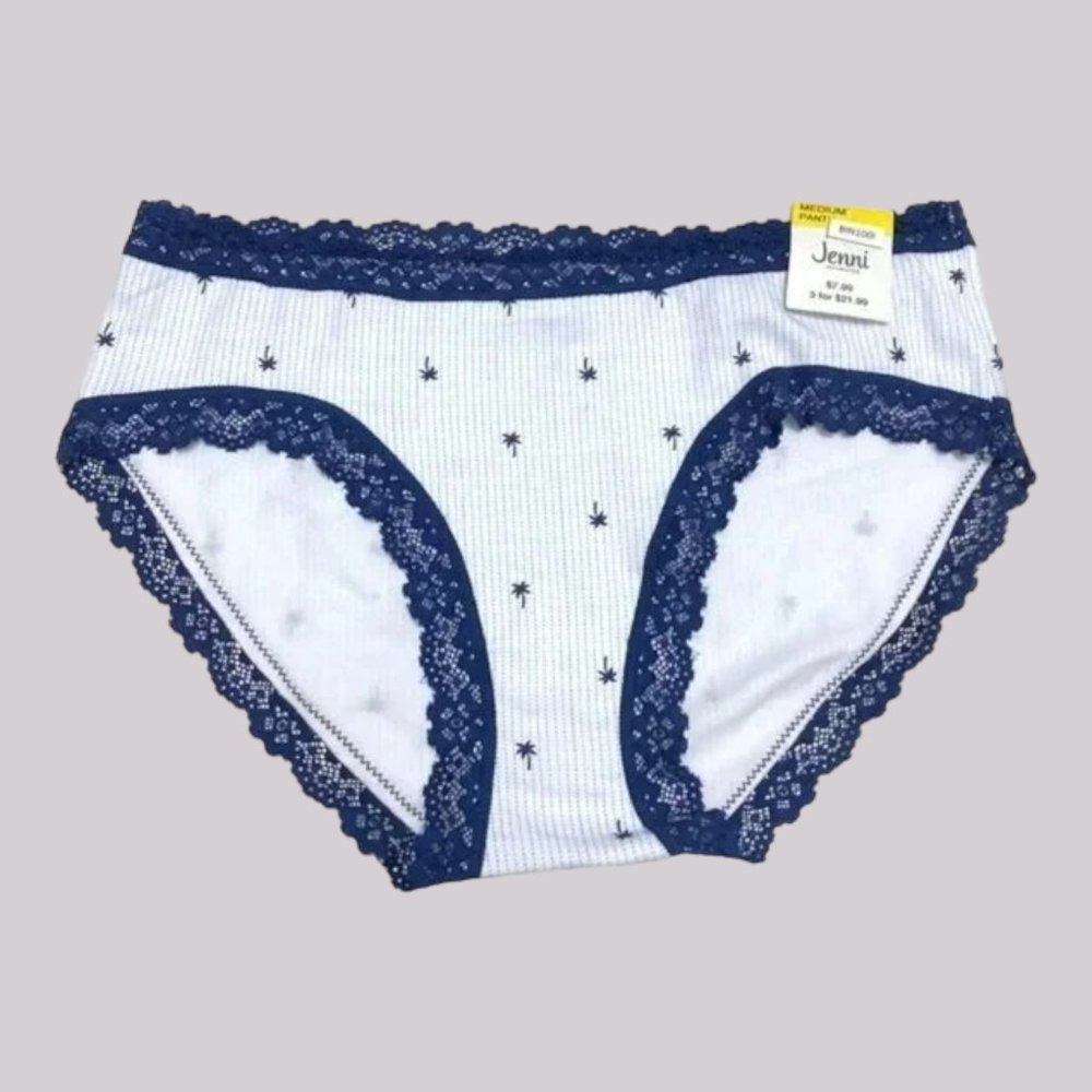Jenni Cotton Lace Trim Hipster Underwear
